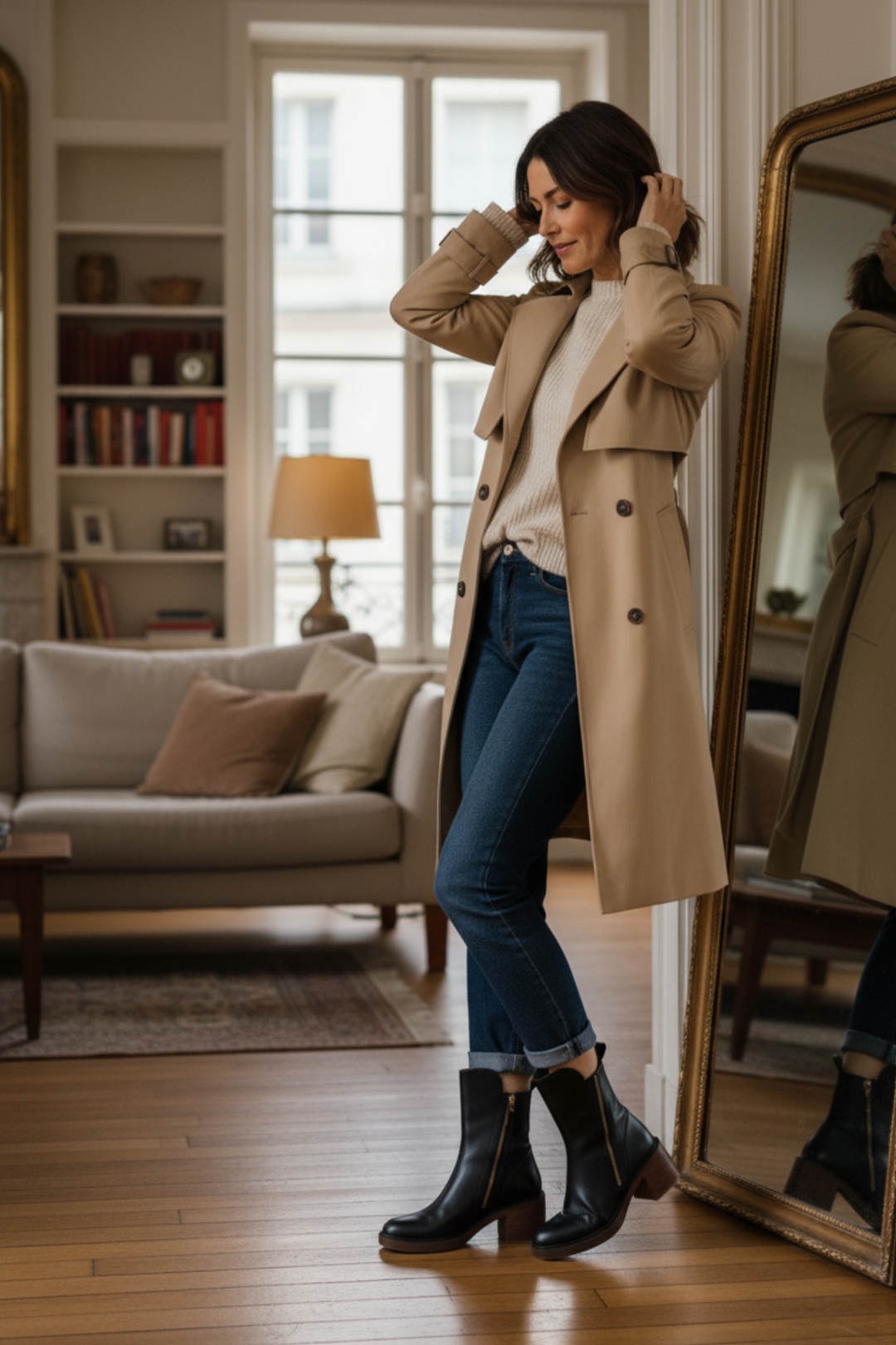 Deborah | Block Heel Leather Boots