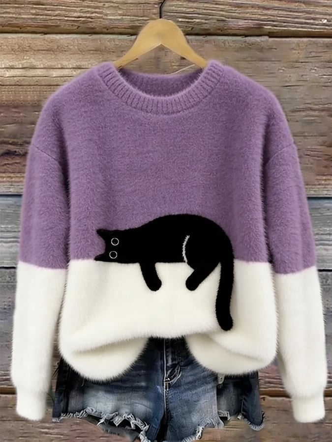 Carol | Cozy Oversized Sweater - Purple