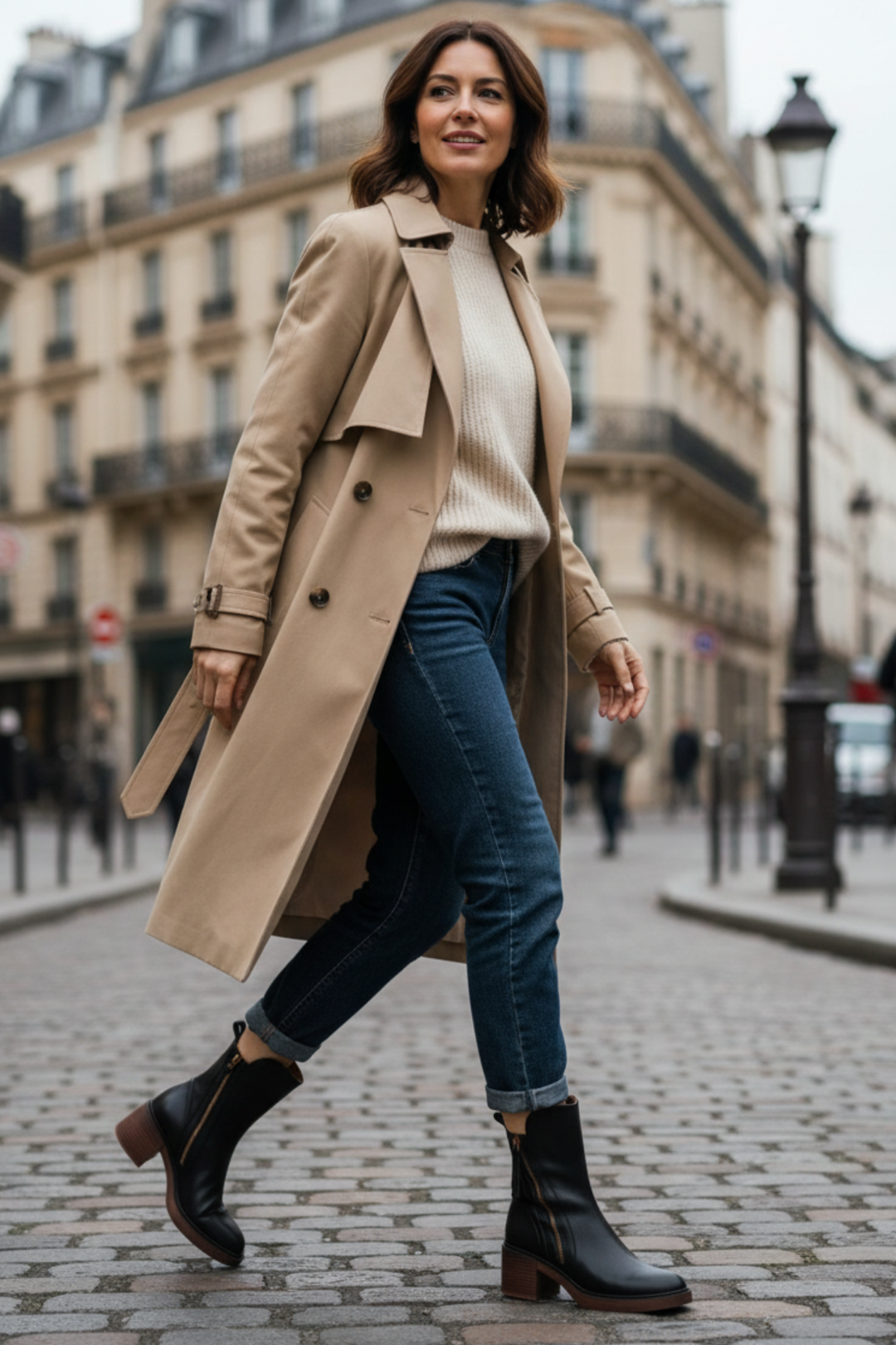 Deborah | Block Heel Leather Boots