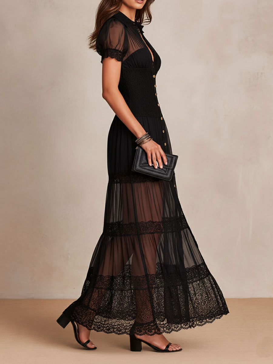 Carol | Elegant Lace Maxi Dress