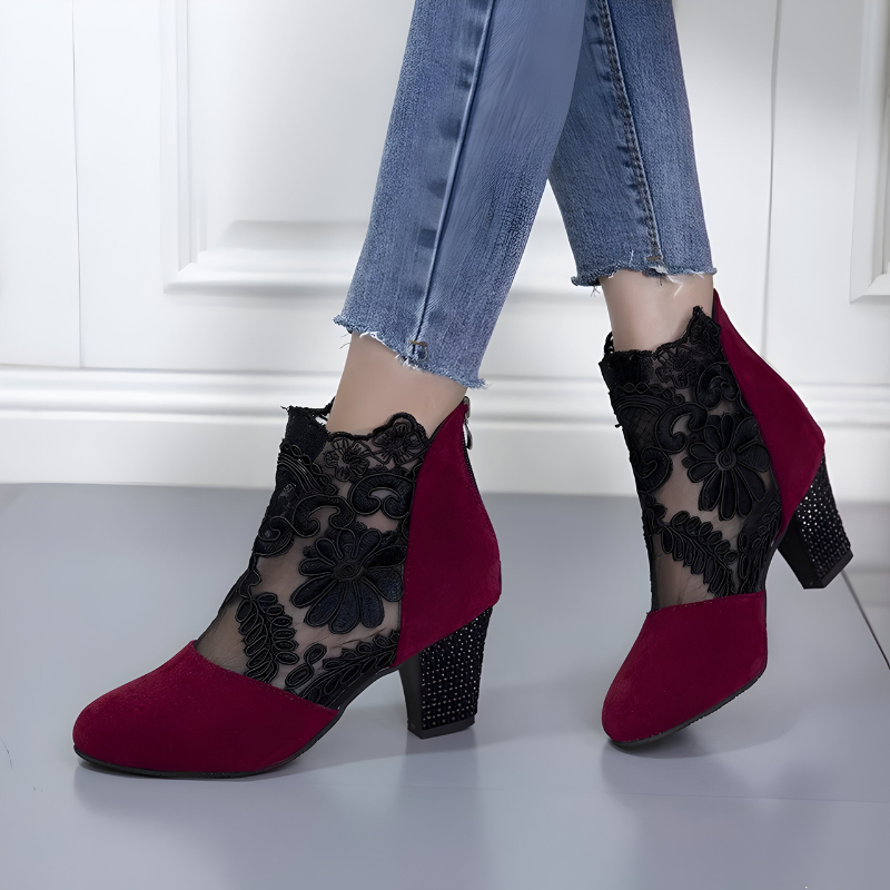 Carol Elegant Breathable Orthopedic Heels - Red