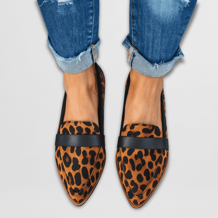 Rose Soft Suede Loafers - Leopard