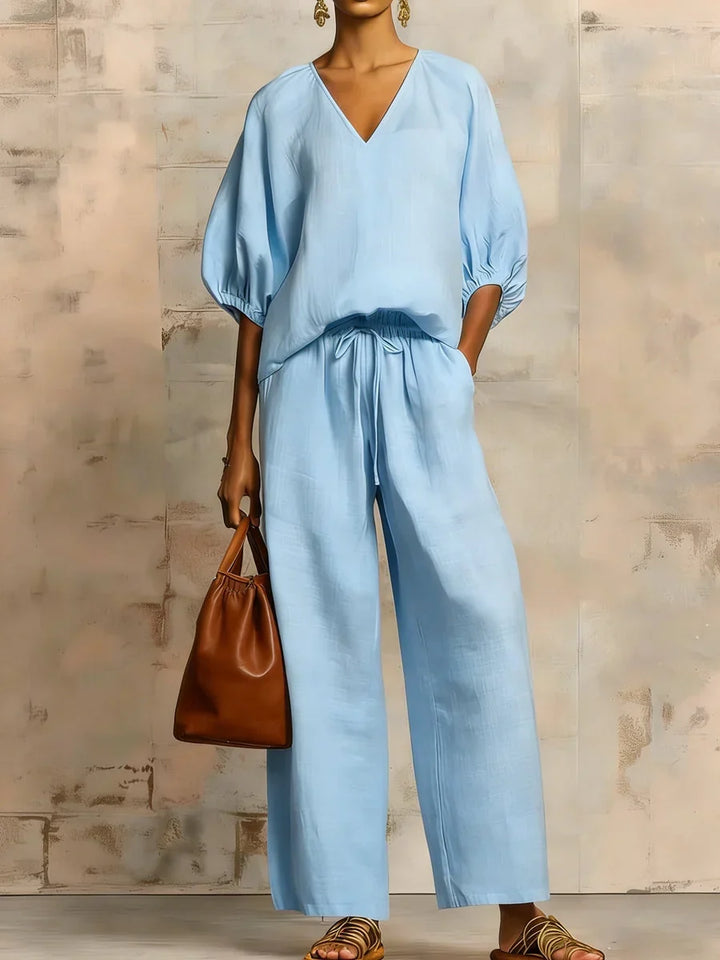 Valencia | Elegant Relaxed Linen Two-Piece Set