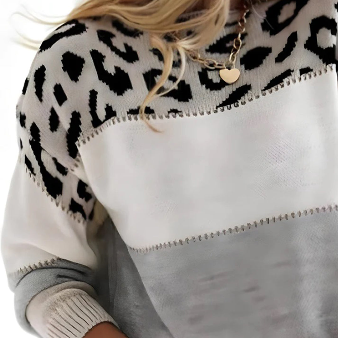Eleanor | Panther Print Regular Fit Sweater
