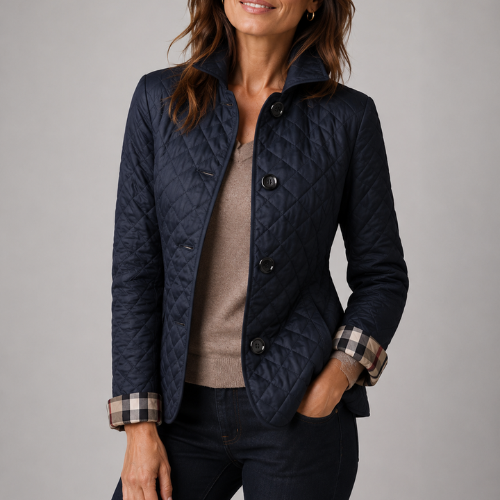 Donna Lightweight Quilted Jacket - Navy Blue