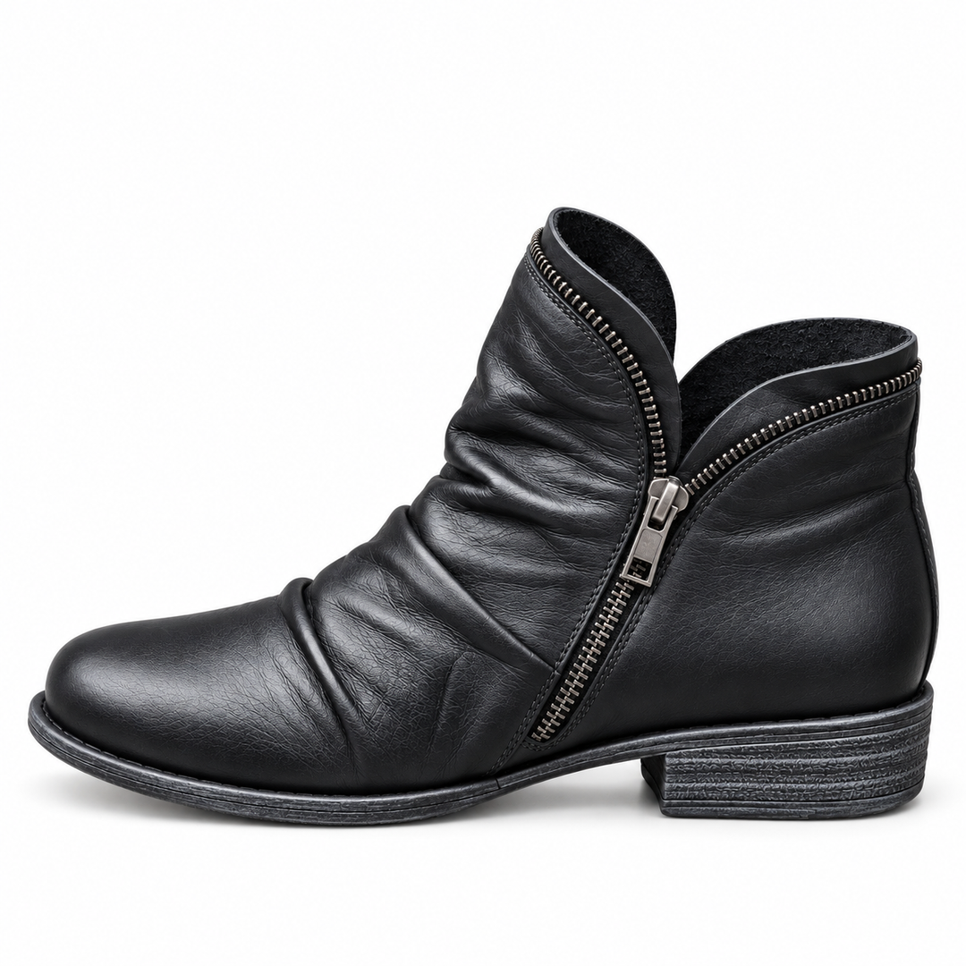 Gloria | Chic and Comfortable Ankle Boots - Black