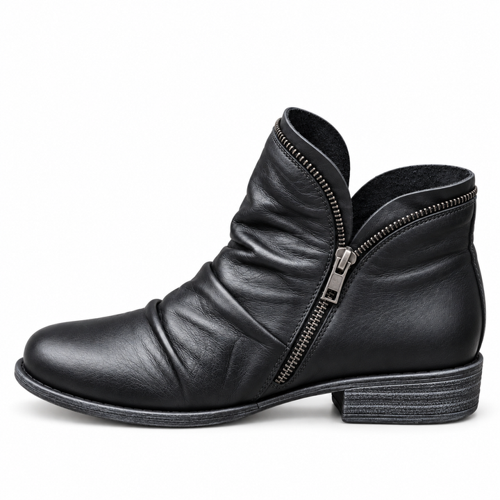 Gloria | Chic and Comfortable Ankle Boots - Black