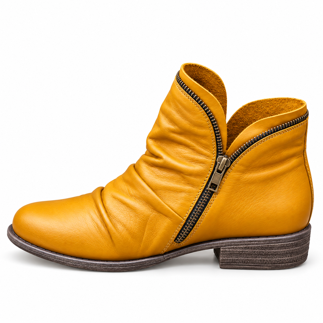 Gloria | Chic and Comfortable Ankle Boots - Camel