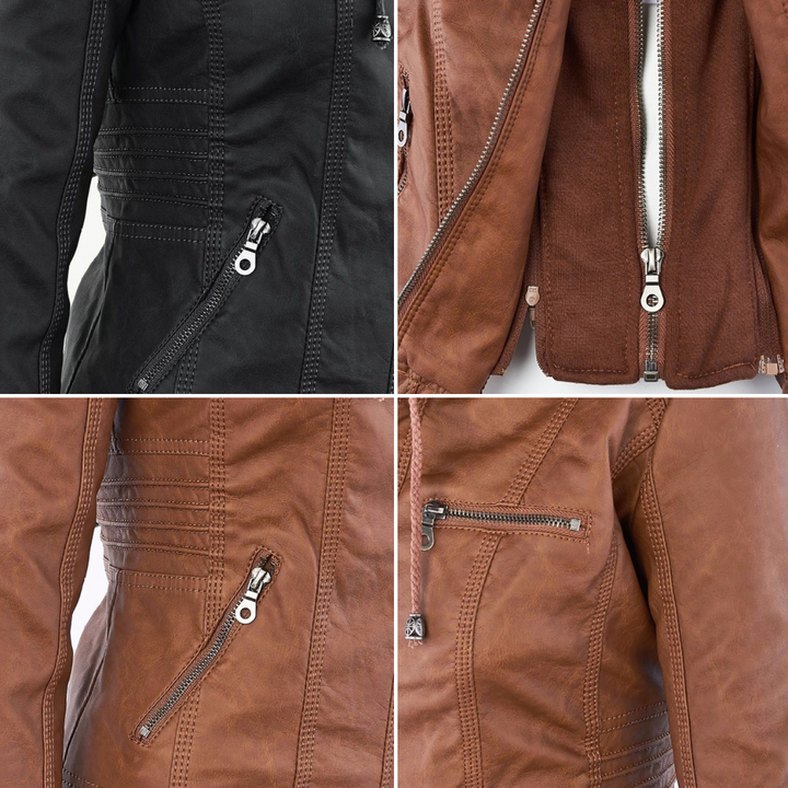 Lois | Hooded Moto Jacket