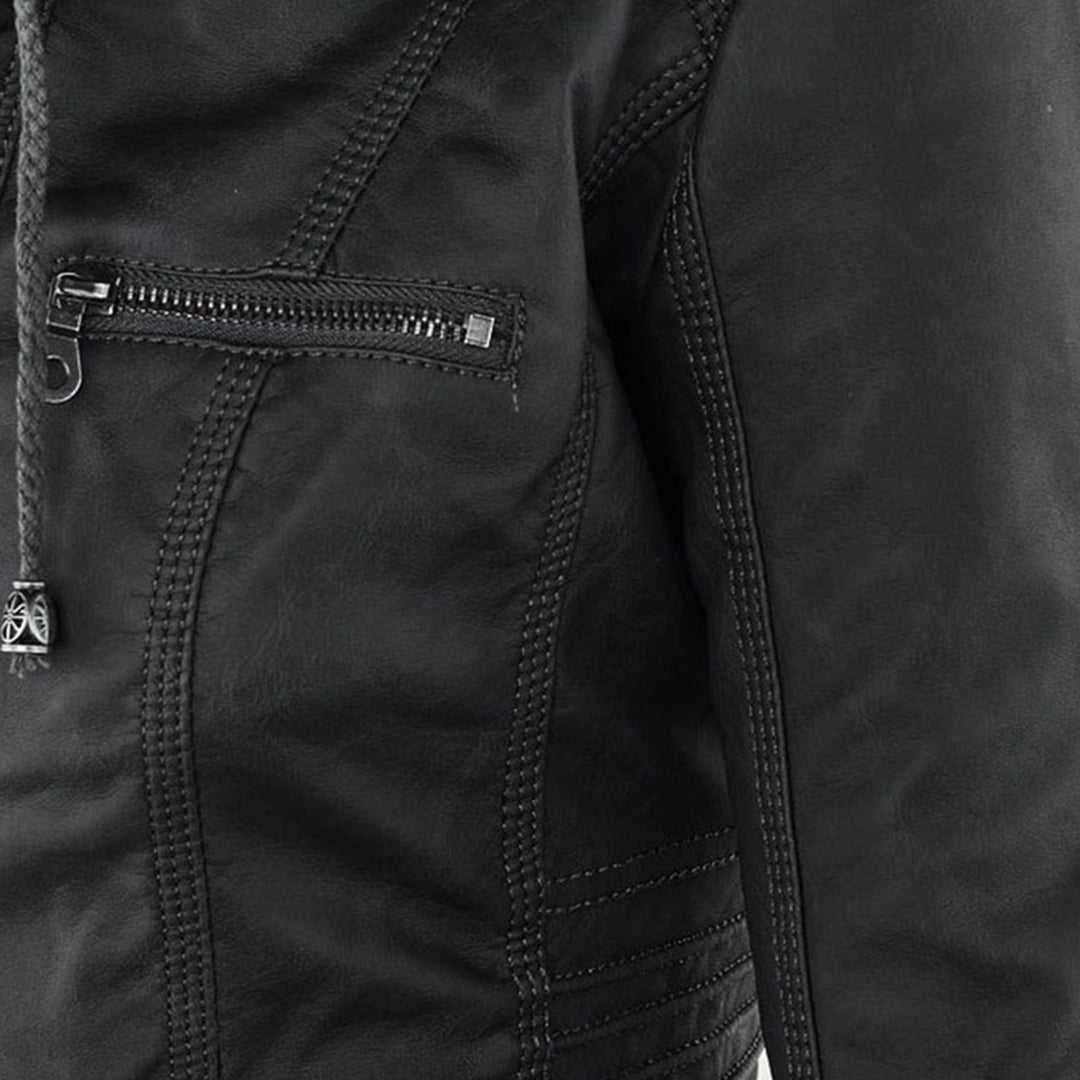 Lois | Hooded Moto Jacket