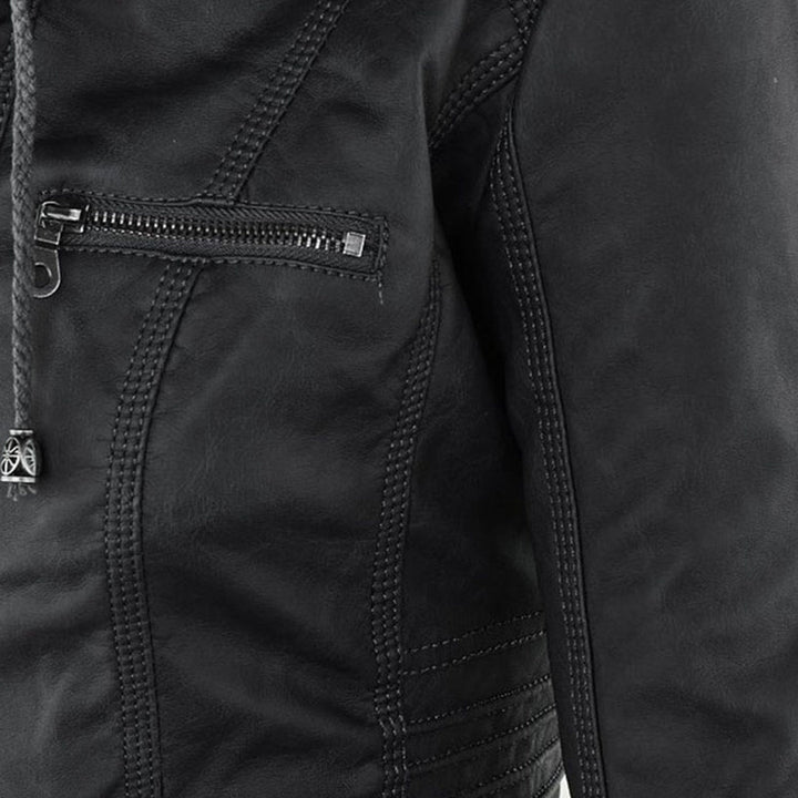 Lois | Hooded Moto Jacket