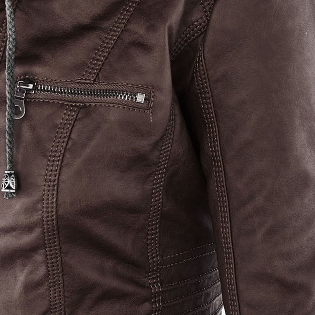 Lois | Hooded Moto Jacket
