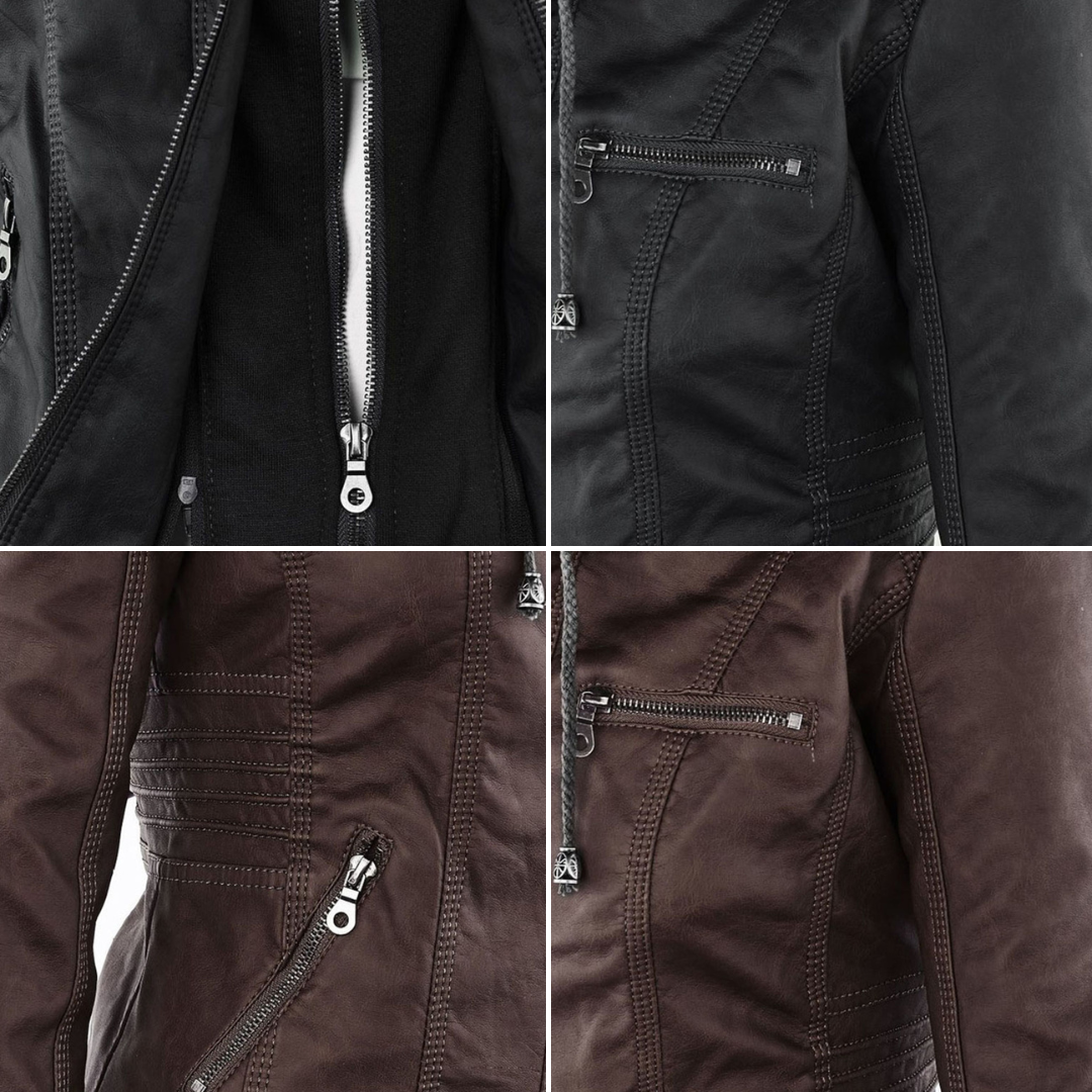 Lois | Hooded Moto Jacket