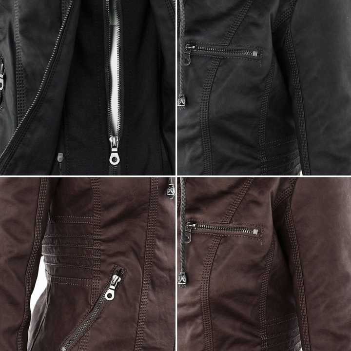 Lois | Hooded Moto Jacket