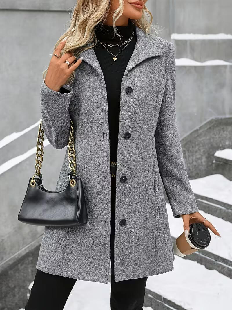 Joyce | Comfortable Coat with Stand Collar