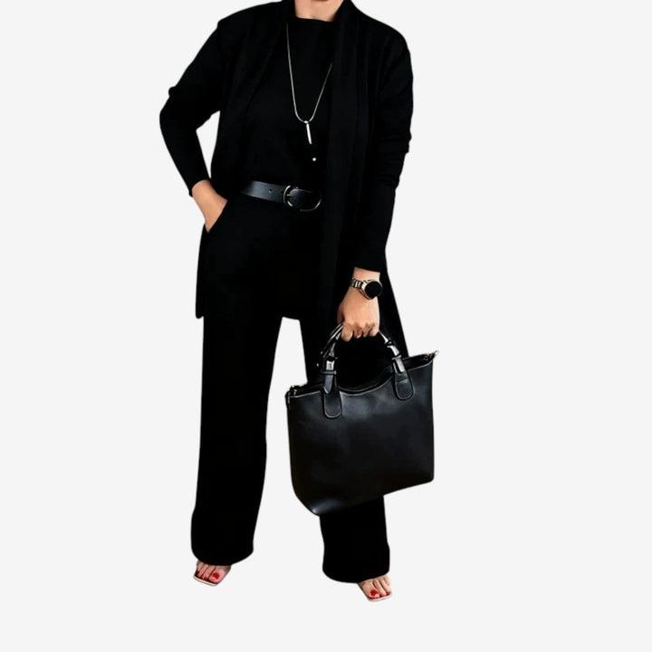 Christine | Elegant 3-Piece Set - Black