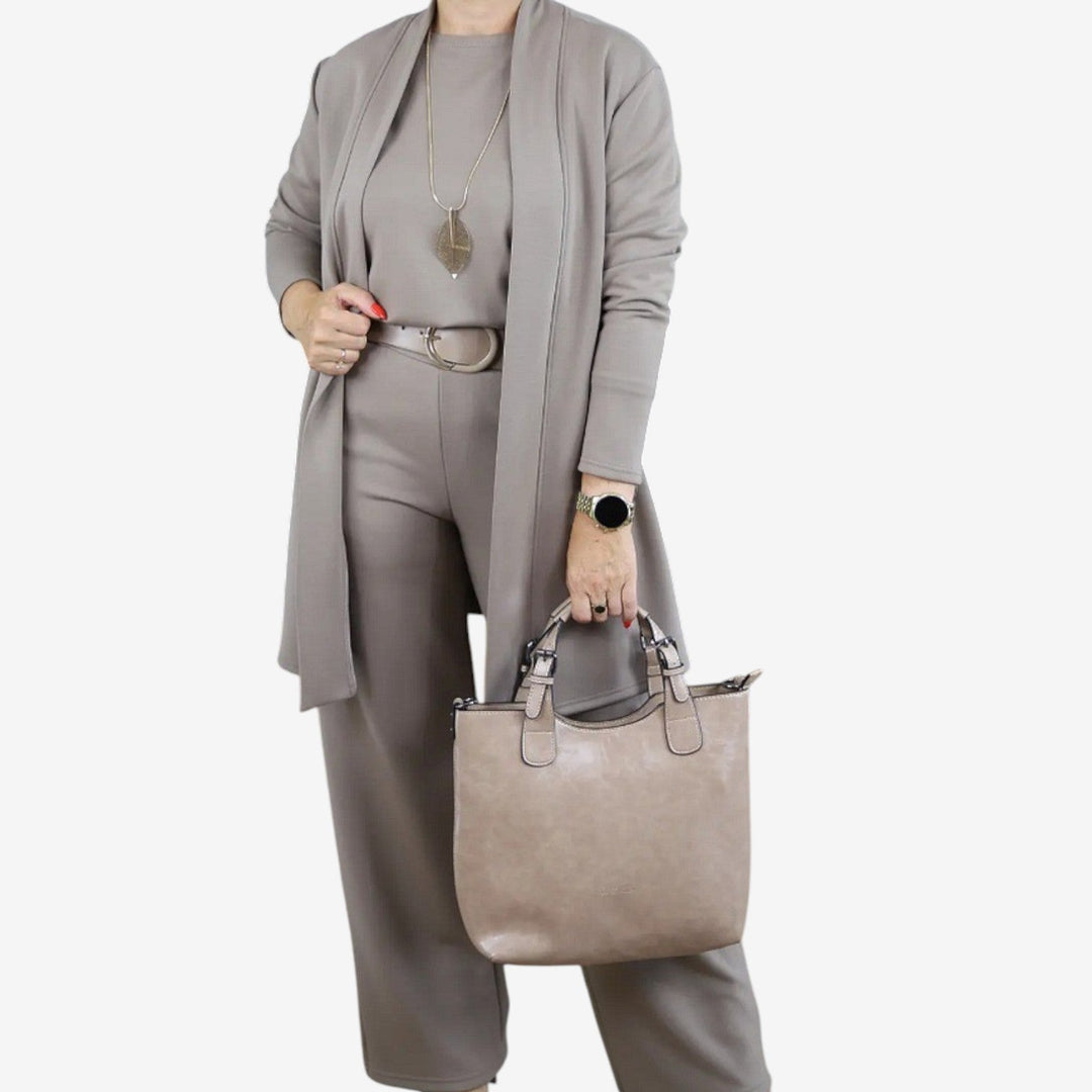 Christine | Elegant 3-Piece Set - Light Brown
