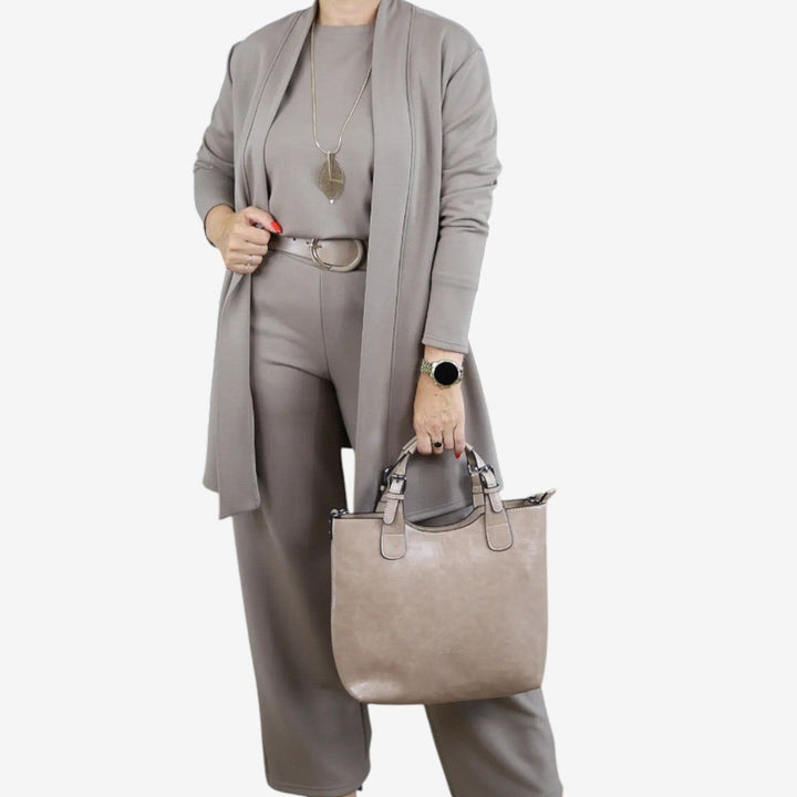 Christine | Elegant 3-Piece Set - Light Brown