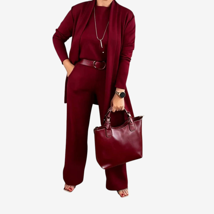 Christine | Elegant 3-Piece Set - Red