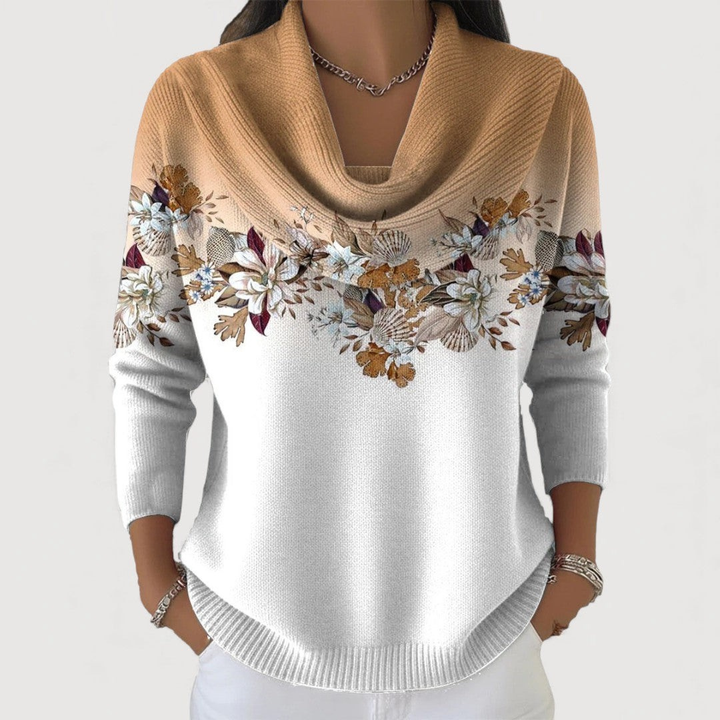 Eleanor | Floral Sweater with Soft Neckline