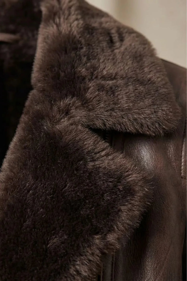 Sharon | Sheepskin-Lined Leather Jacket