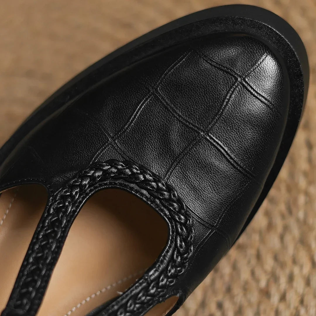 Judith | Elegant T-Strap Mid-Heel Shoes