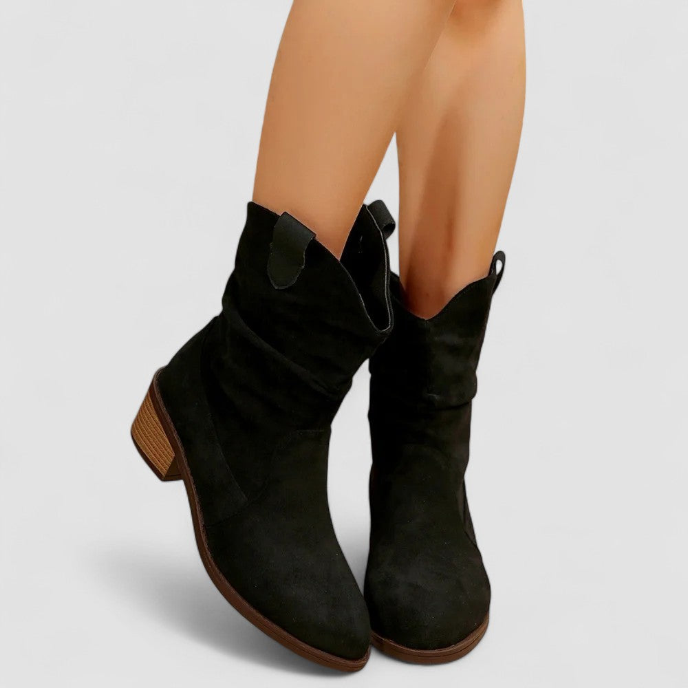 Rowan™ | Slouch Western Ankle Boots