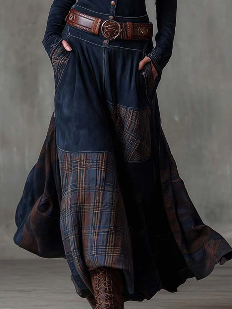 Christine | Maxi Suede Dress with Belt