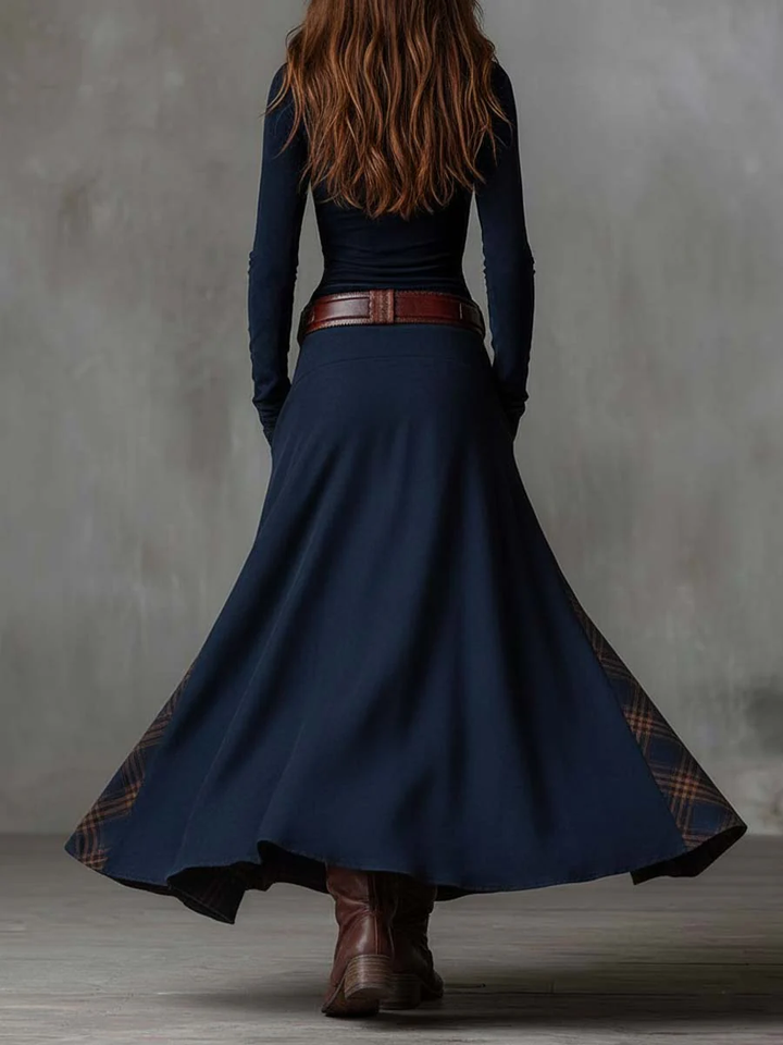 Christine | Maxi Suede Dress with Belt