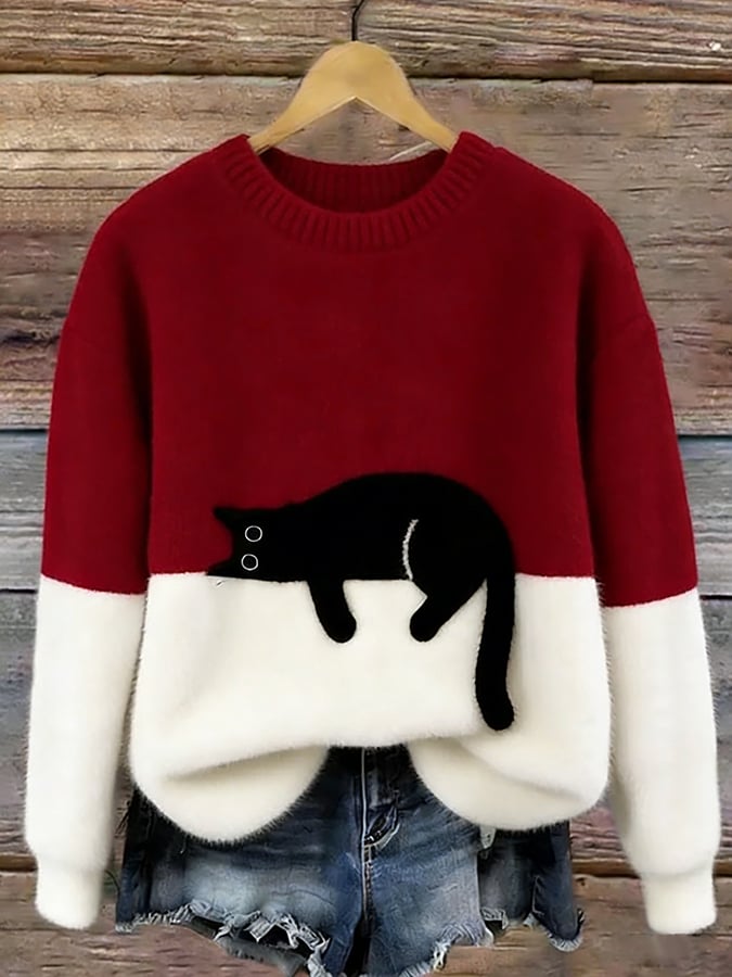 Carol | Cozy Oversized Sweater - Red
