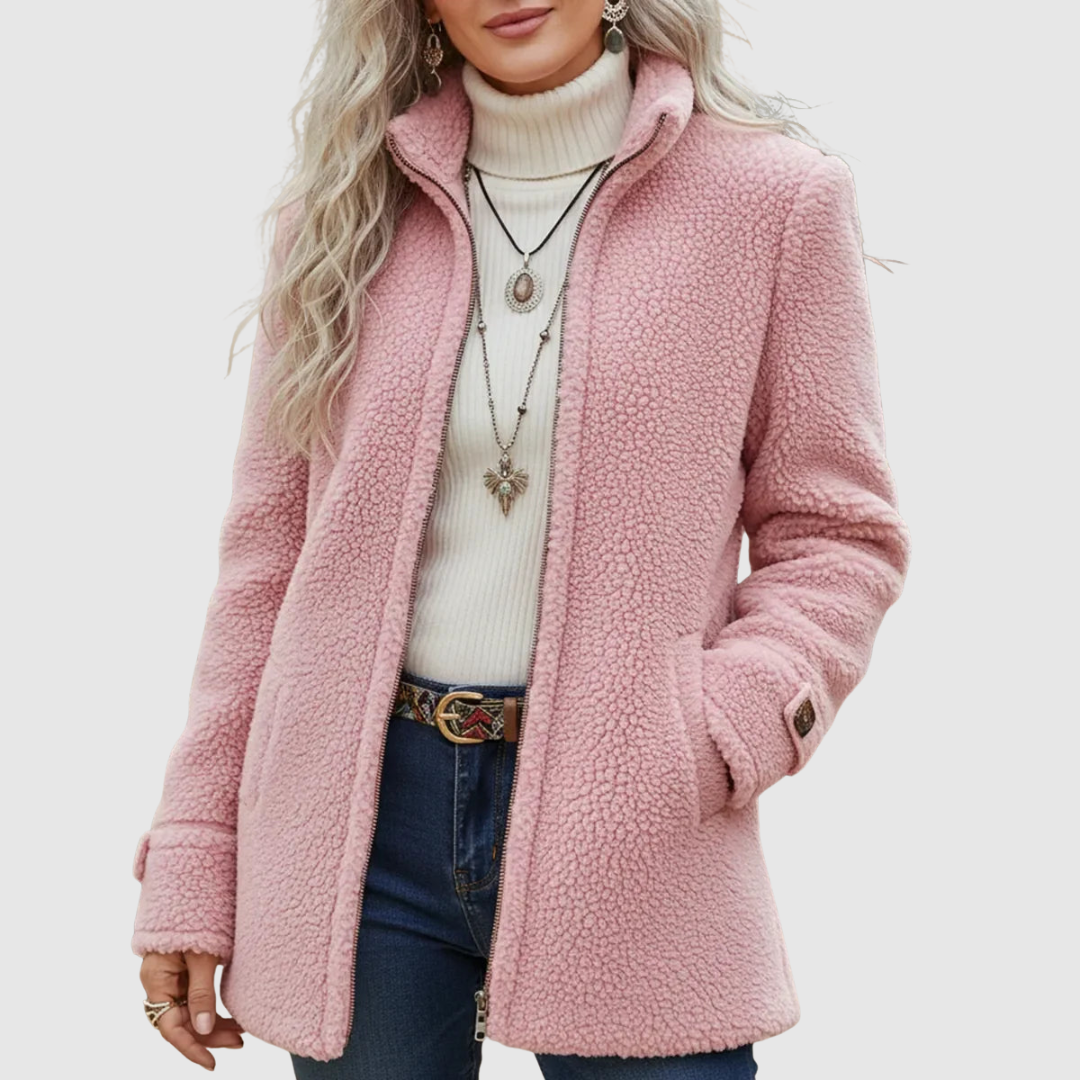 Ann | Cozy Sherpa Full Zip Fleece Jacket