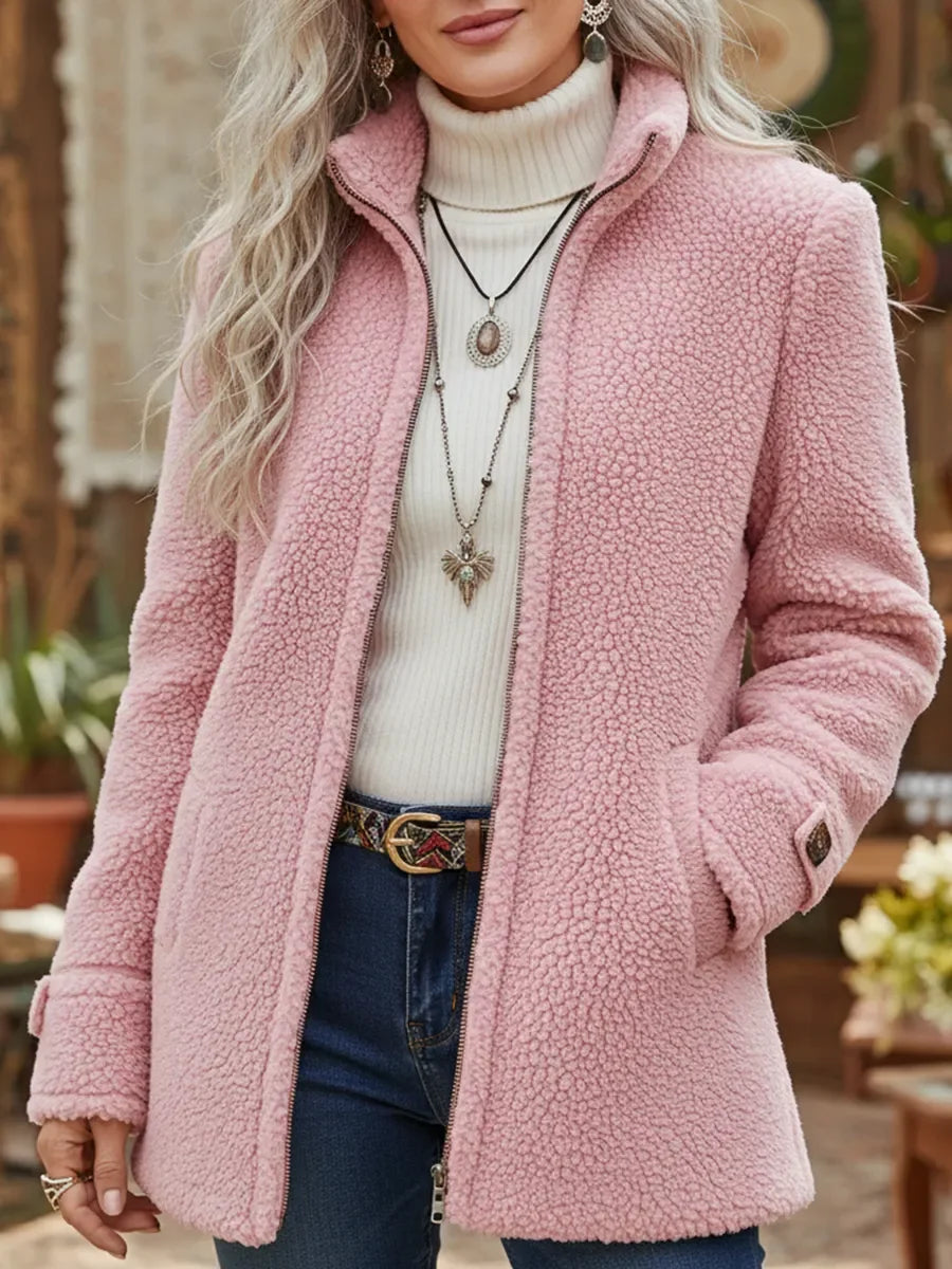 Ann | Cozy Sherpa Full Zip Fleece Jacket