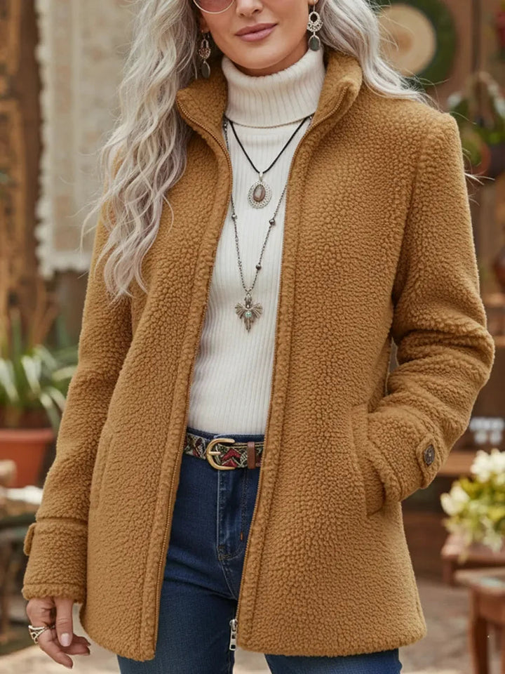 Ann | Cozy Sherpa Full Zip Fleece Jacket