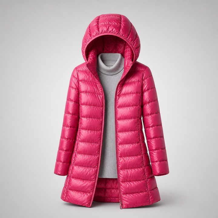 Linda Ultralight Down Jacket - Burgundy Red