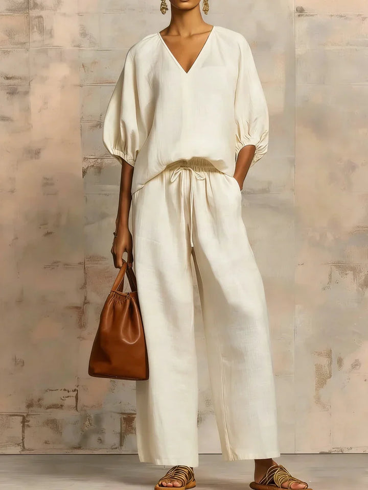 Valencia | Elegant Relaxed Linen Two-Piece Set