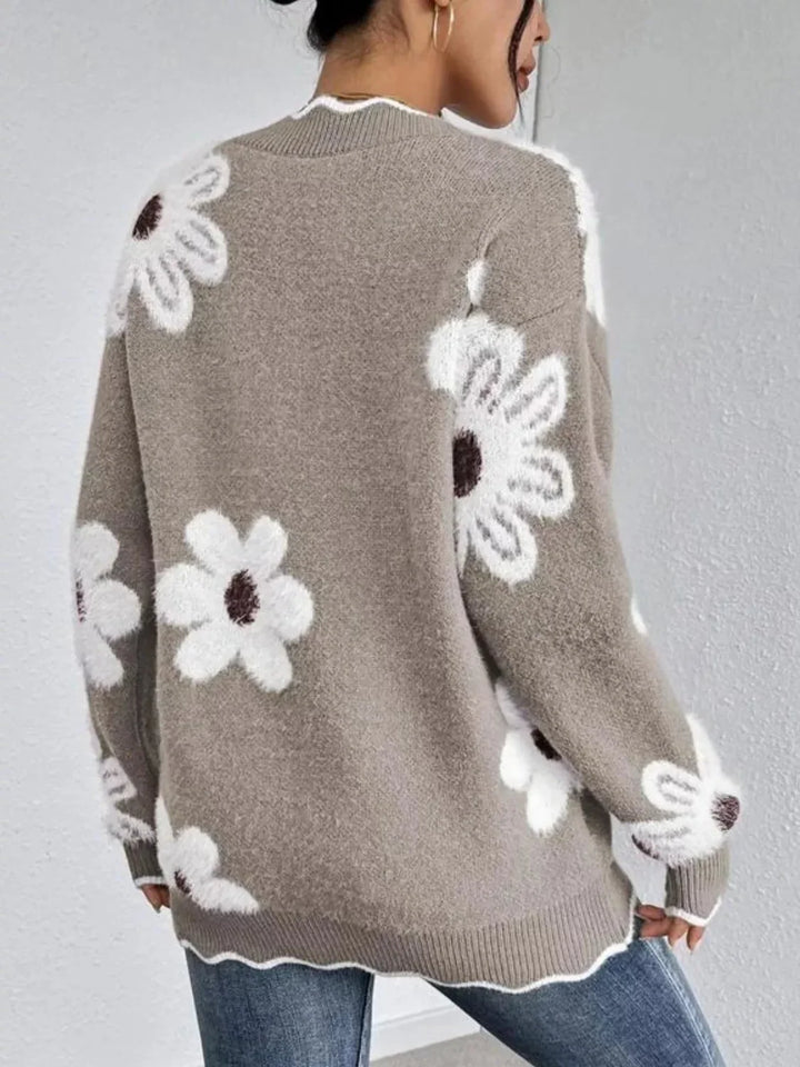 Dorothy Floral V-Neck Long Sleeve Sweater - photo 12