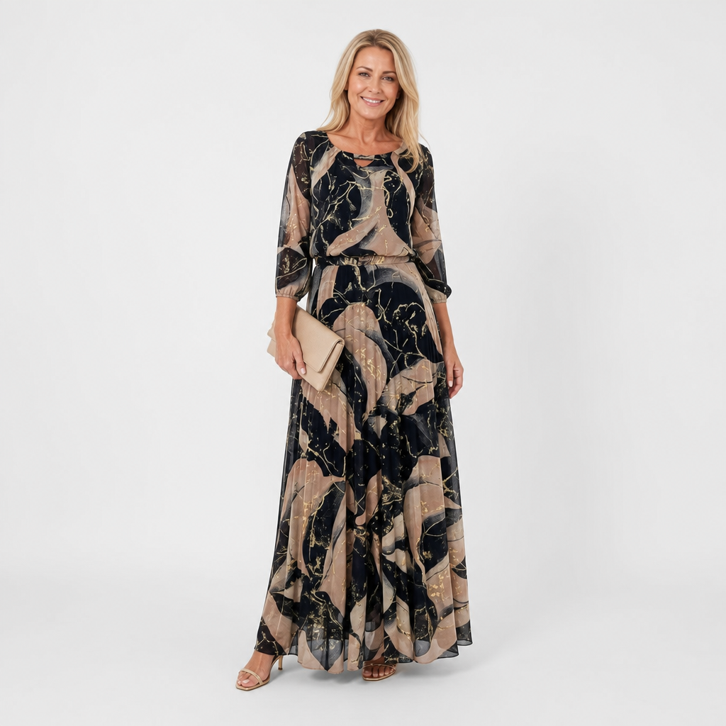 Barbara | Elegant Chiffon Maxi Gown