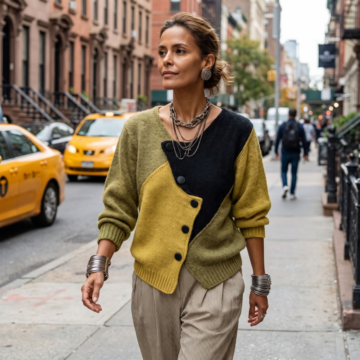 Christine | Color-Block Knit Sweater