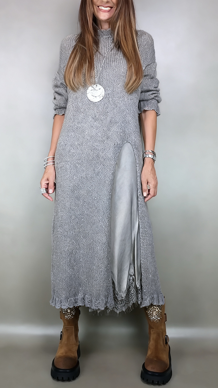Elegant sweater and dress set - Gray