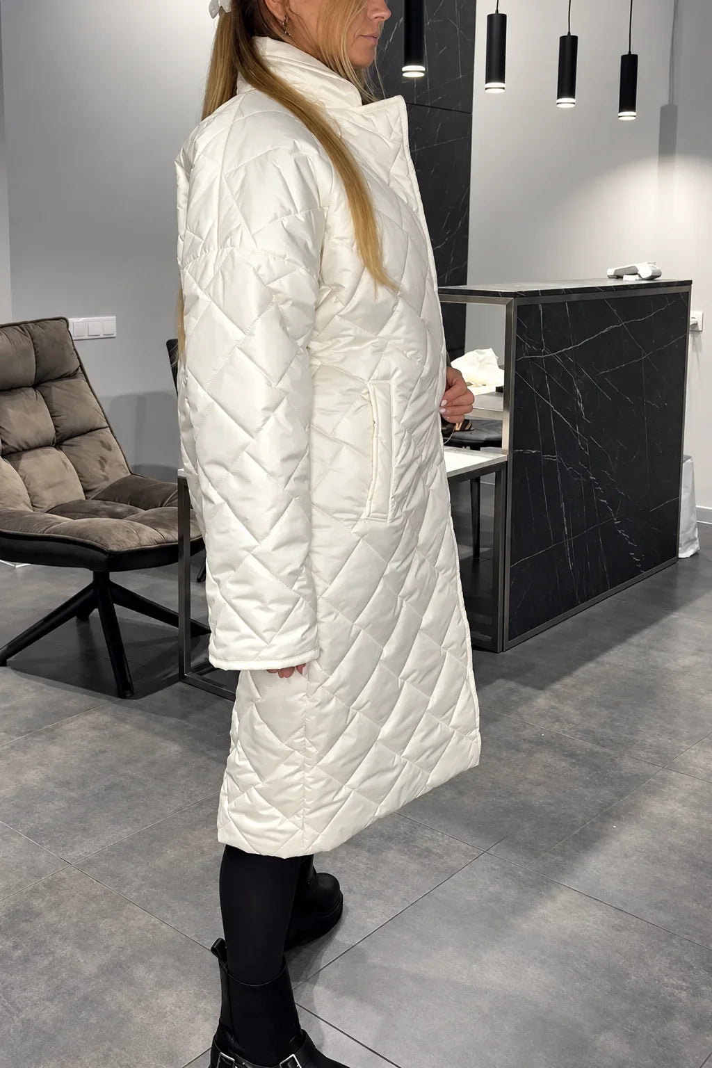 Carolyn | Quilted Leopard-Lined Coat