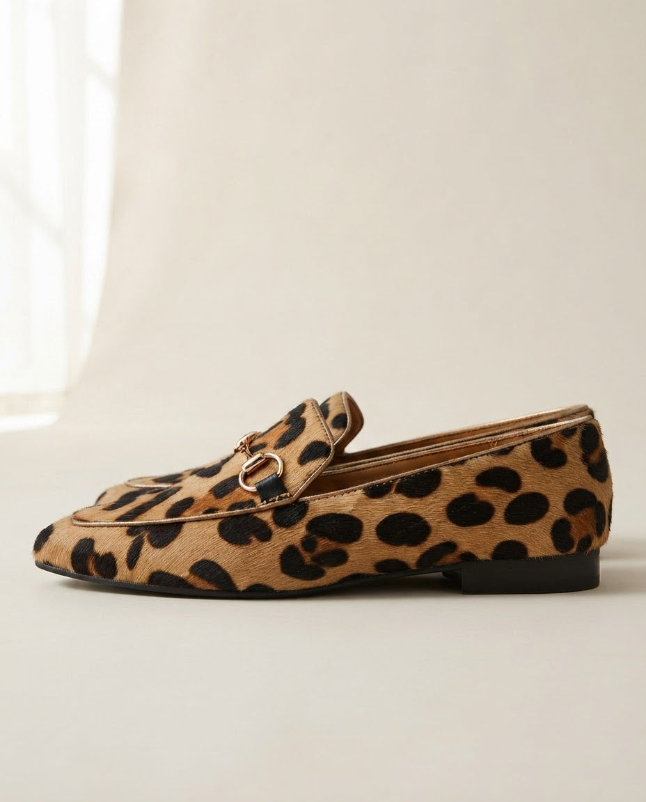 Deborah | Leopard Print Bit Loafers