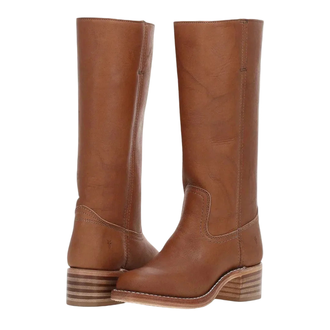 Classic western cowboy boots in brown