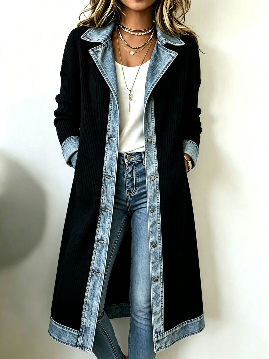 Linda | Casual Long-line Knit Cardigan