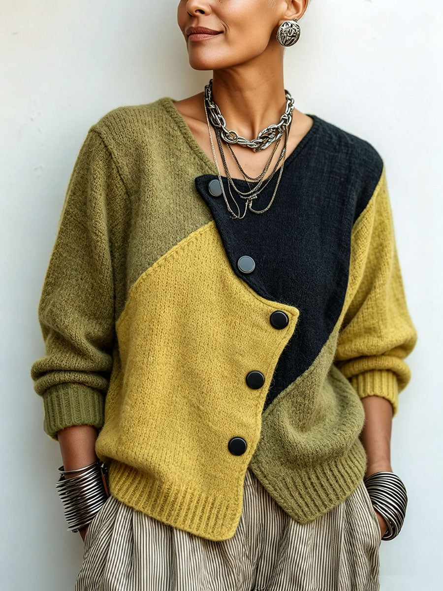 Christine | Color-Block Knit Sweater
