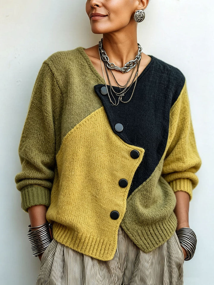 Christine | Color-Block Knit Sweater