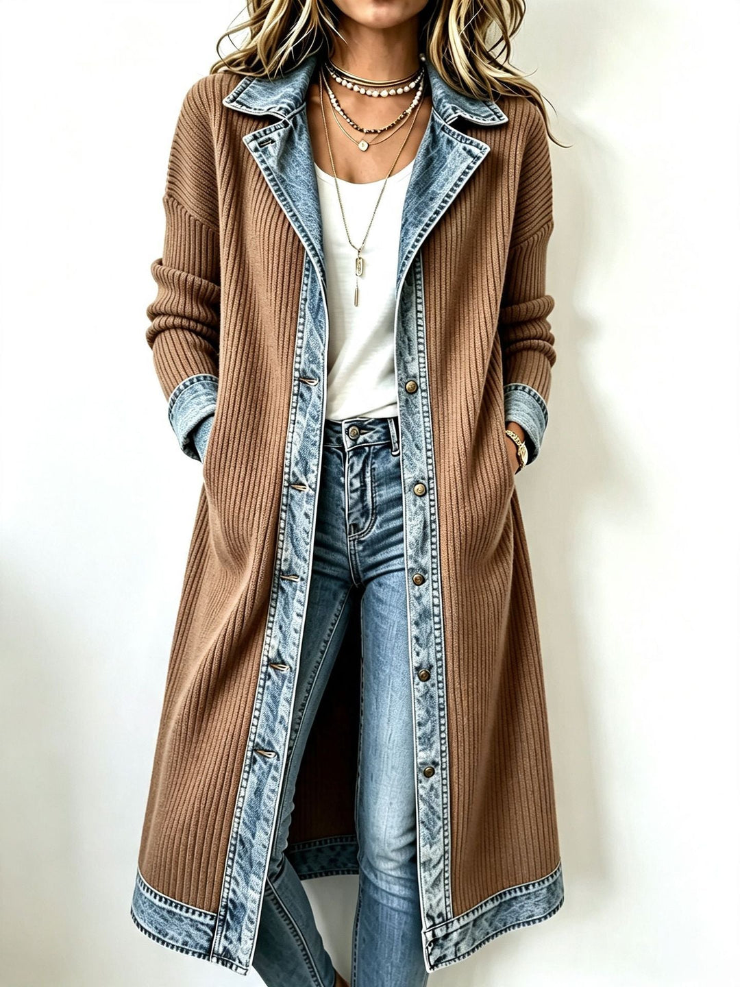 Linda | Casual Long-line Knit Cardigan