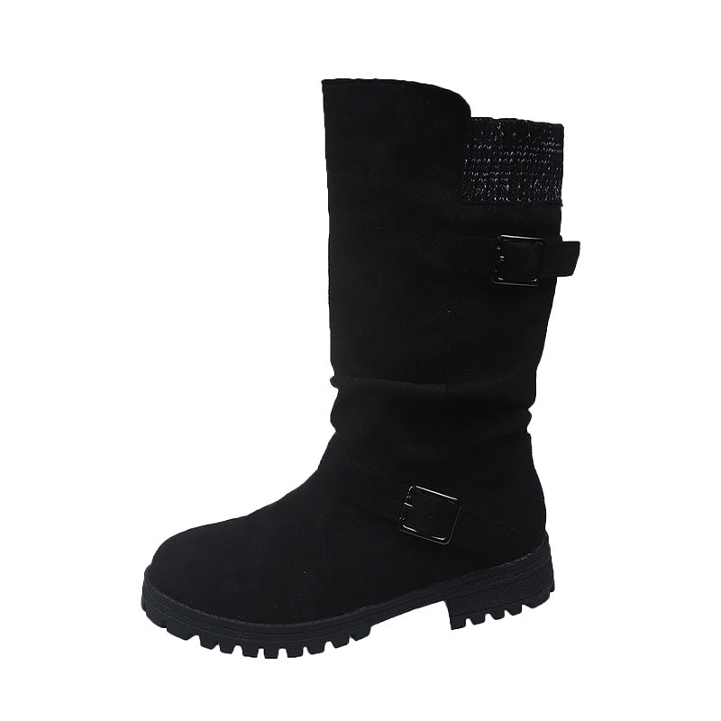 Janice | Casual Women's Mid-Calf Boots - Black