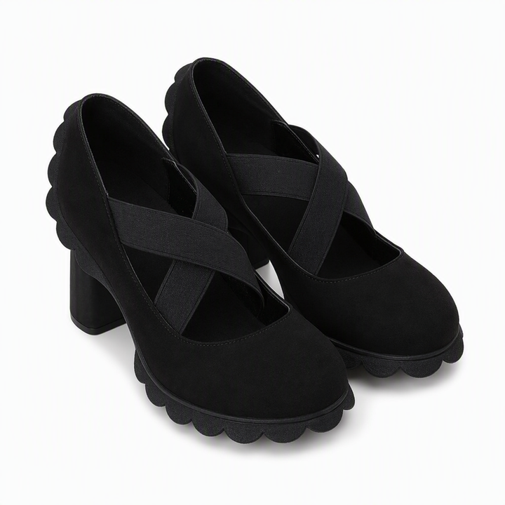 Virginia | Crisscross Strap Platform Mary Jane Heels
