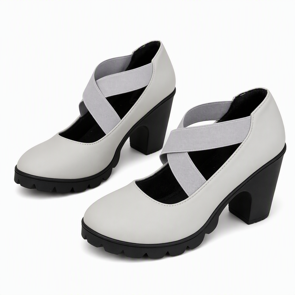 Virginia | Crisscross Strap Platform Mary Jane Heels