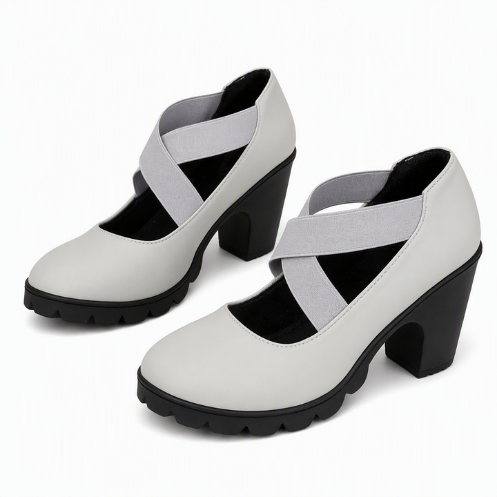 Virginia | Crisscross Strap Platform Mary Jane Heels
